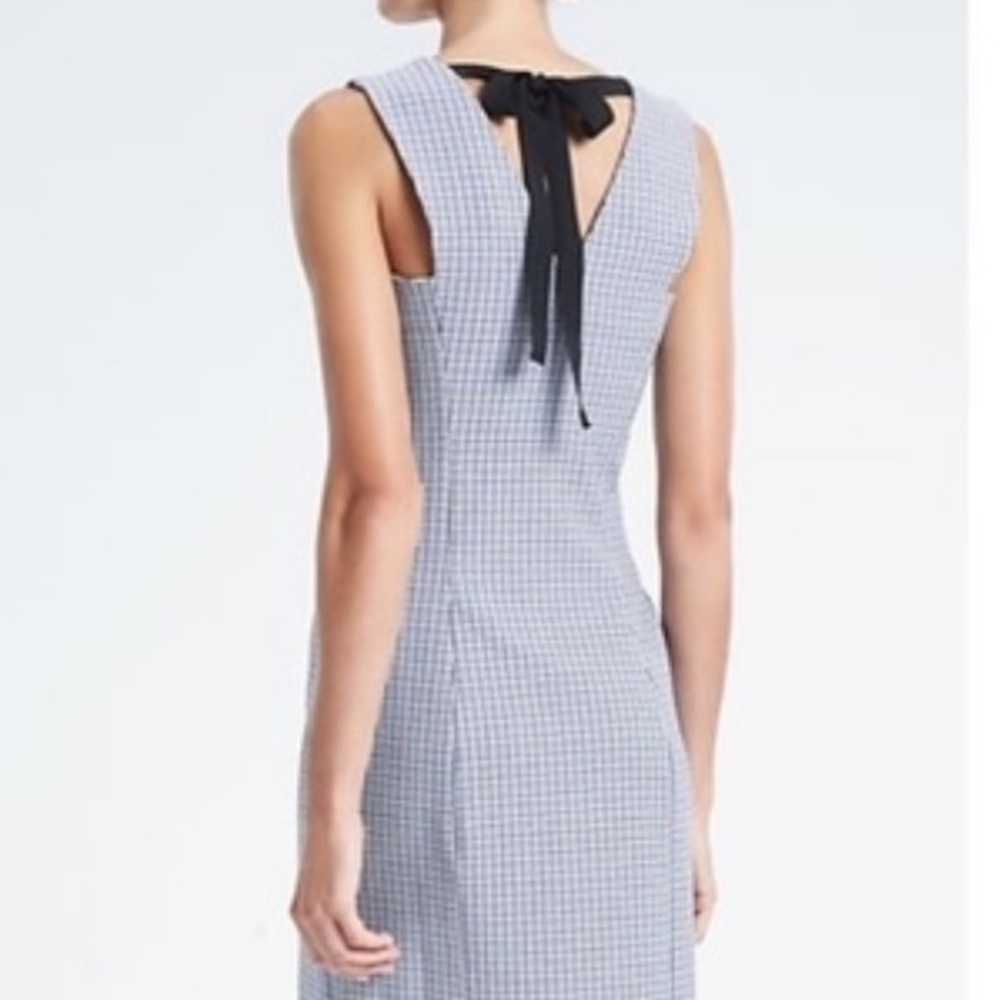 BANANA REPUBLIC HOUNDSTOOTH TIE DRESS